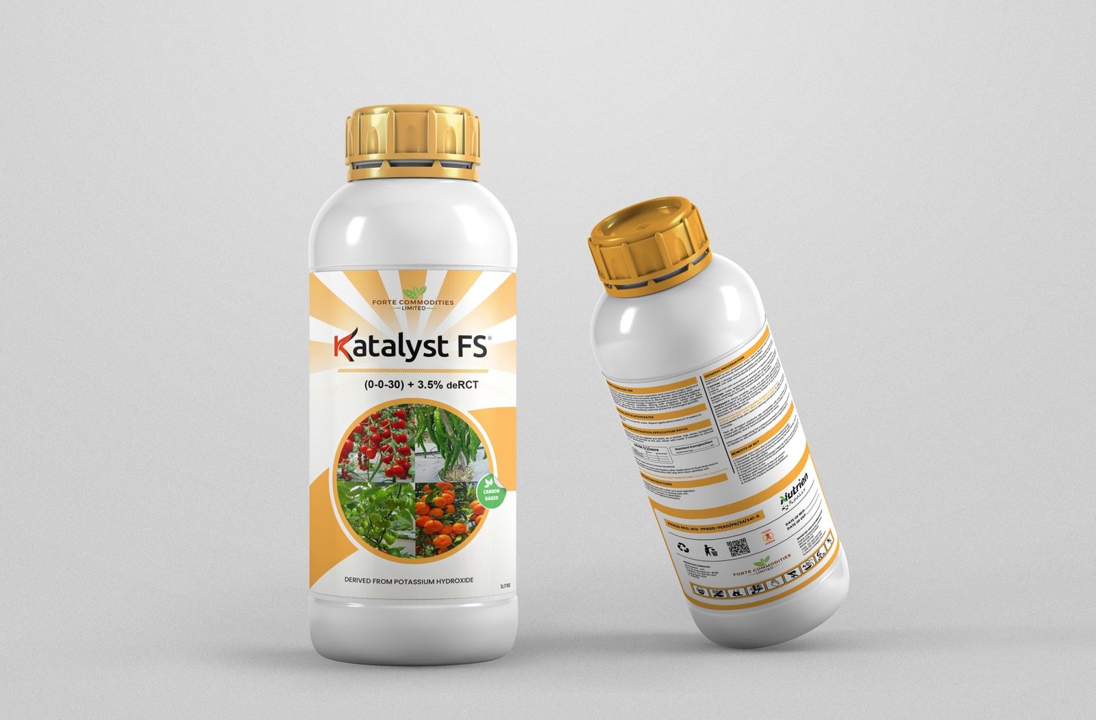 Katalyst FS liquid fertilizer bottles